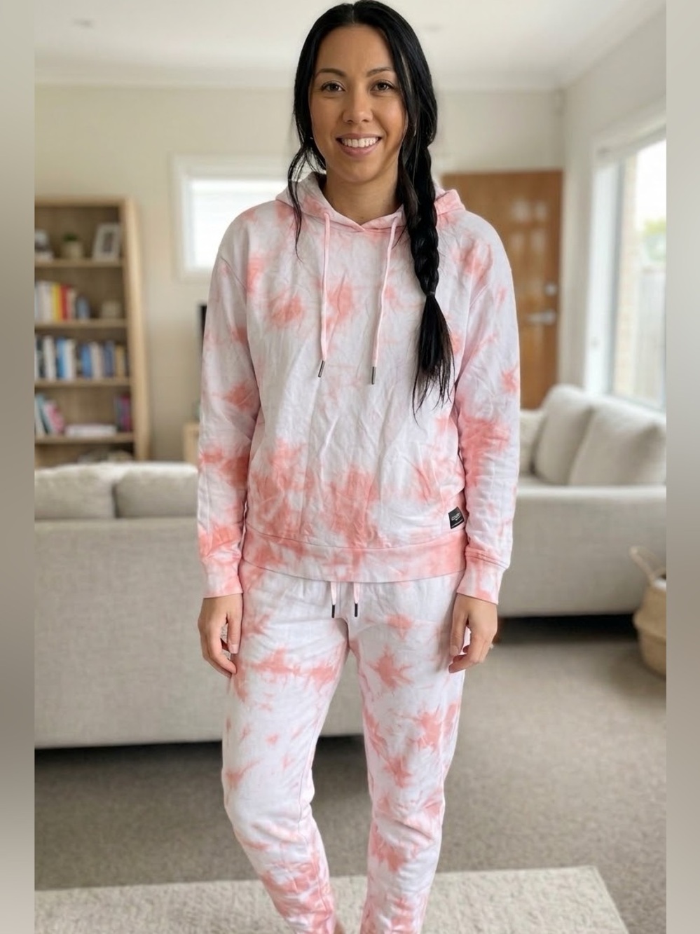 NWOT Silver Jeans Co. Pink Tie-Dye Pullover Hoodie -  Size S (Matching Set)